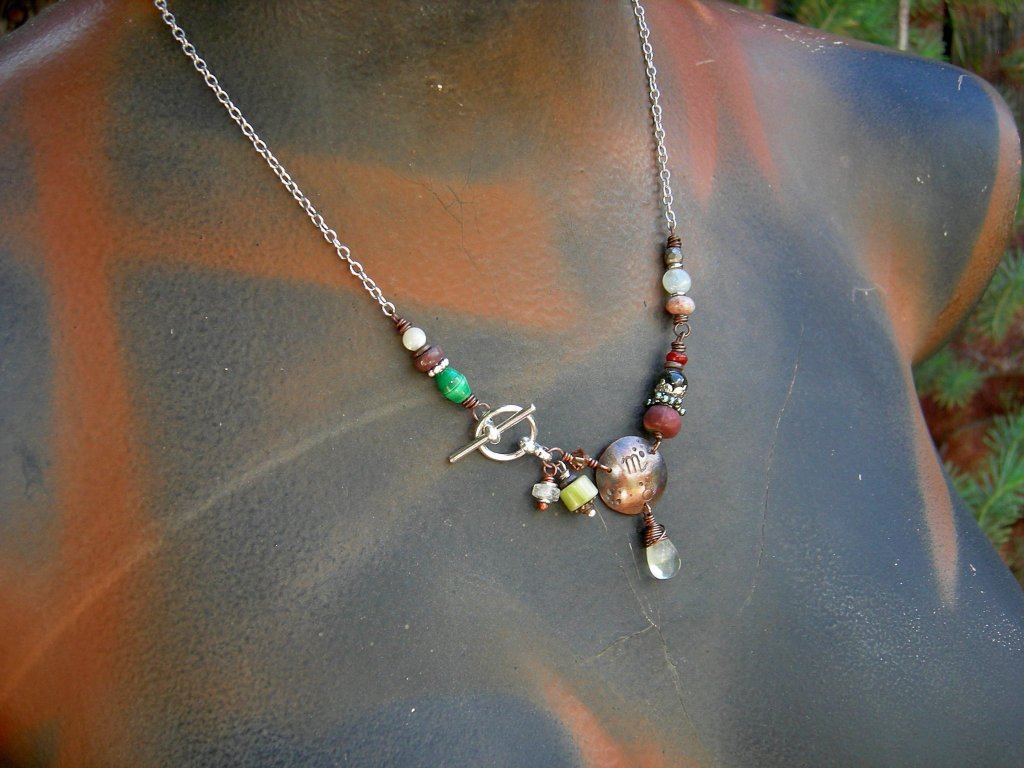 Scorpio zodiac necklace, handmade birthstone gemstone jewelry, custom astrological necklace